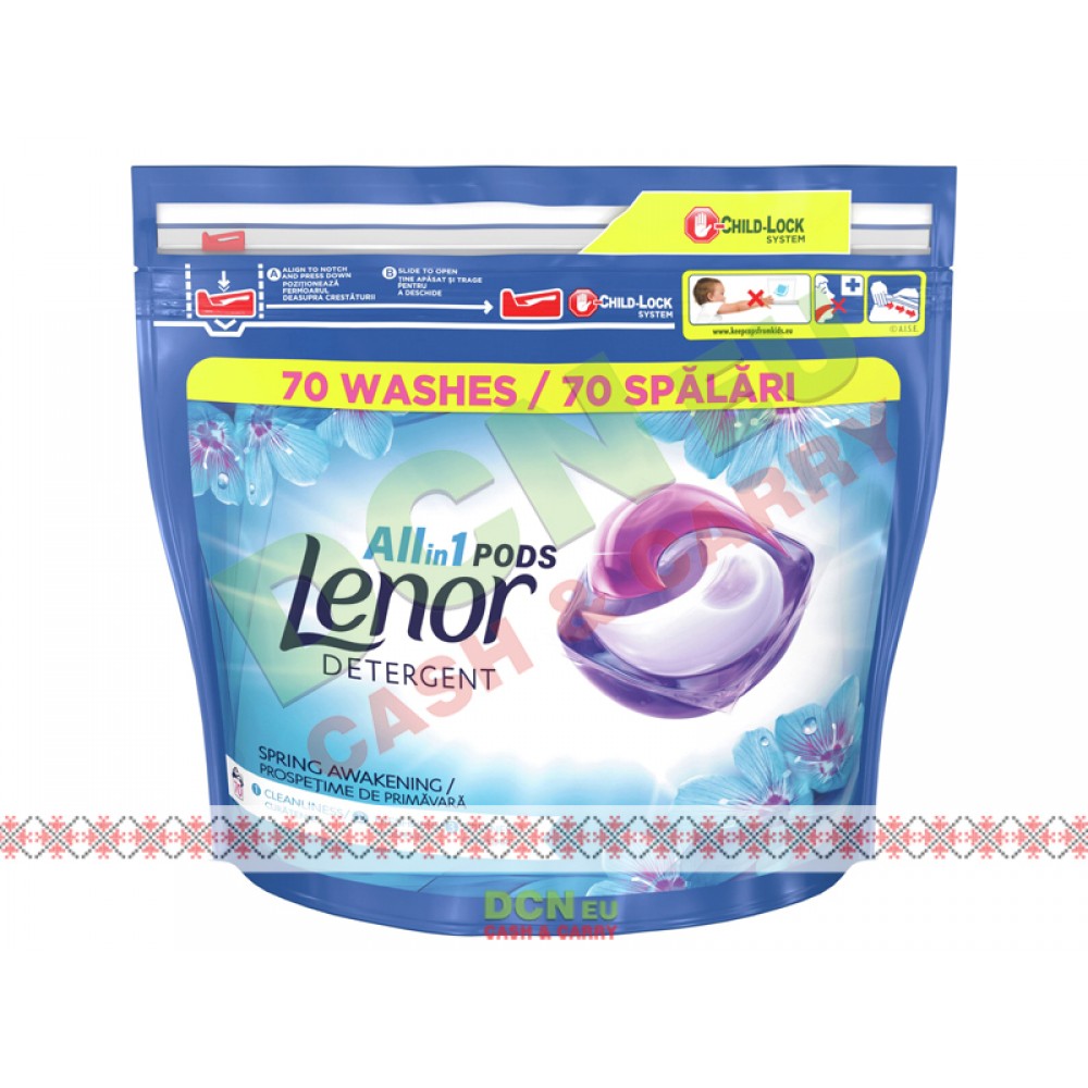 LENOR DETERGENT RUFE CAPSULE 70BUC PODS SPRING AWAKENING